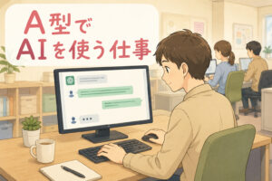 就労継続支援A型でAIを使う仕事があるかを解説する記事のアイキャッチ
