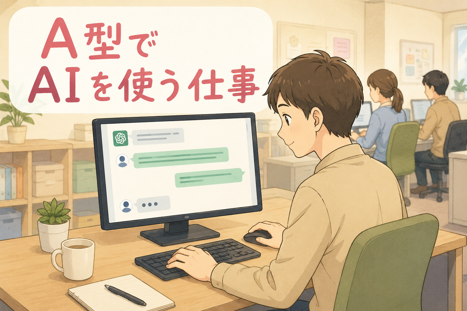 就労継続支援A型でAIを使う仕事があるかを解説する記事のアイキャッチ