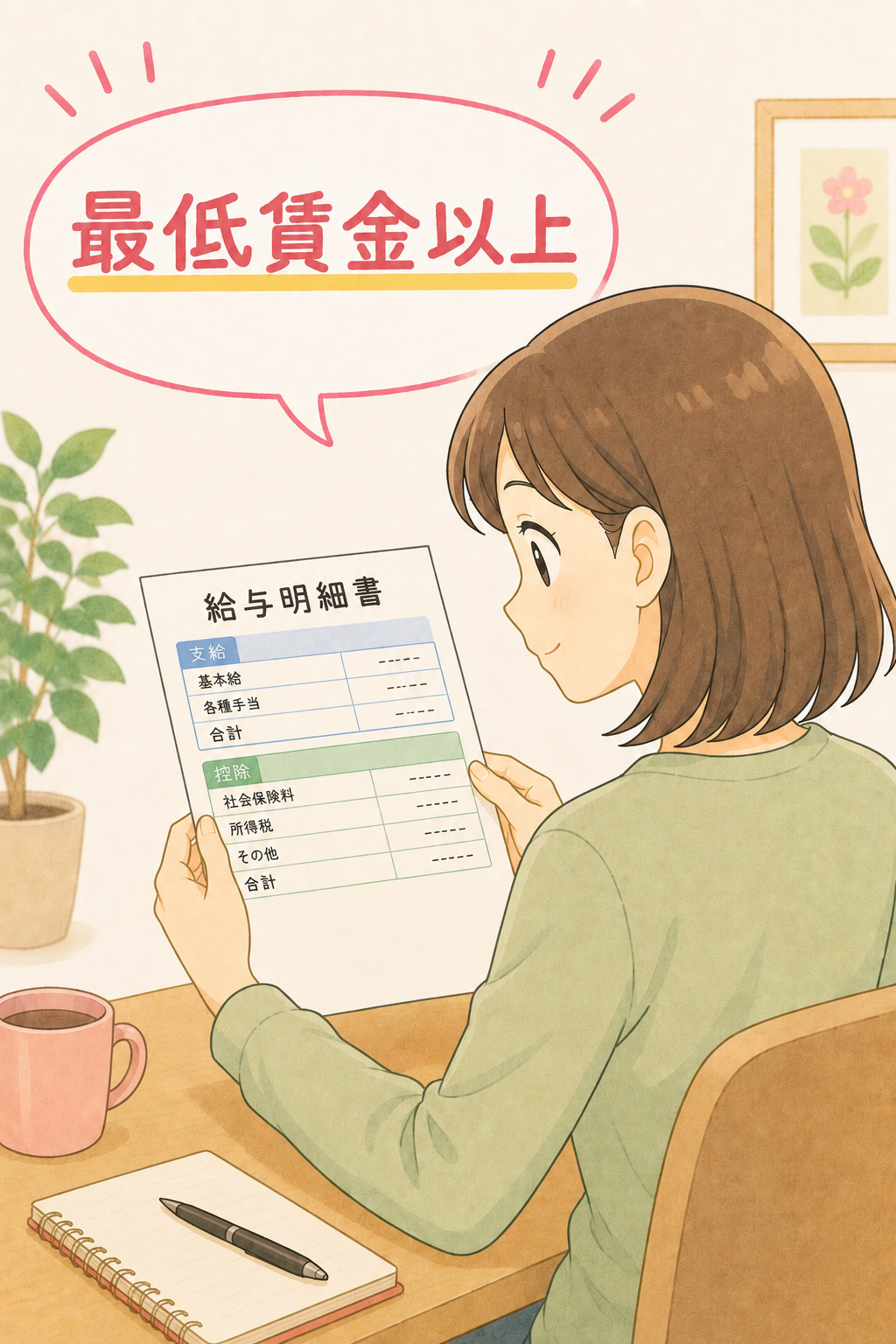 就労継続支援A型の賃金の決まり方をイメージした図