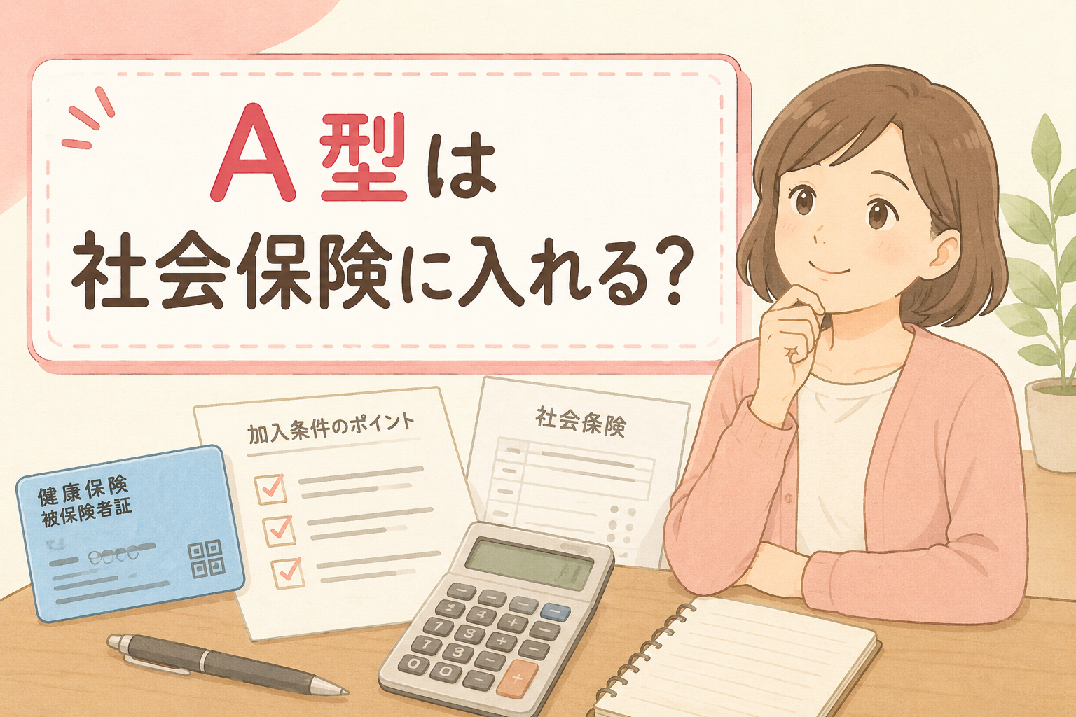 就労継続支援A型の社会保険の加入条件を解説する記事のアイキャッチ